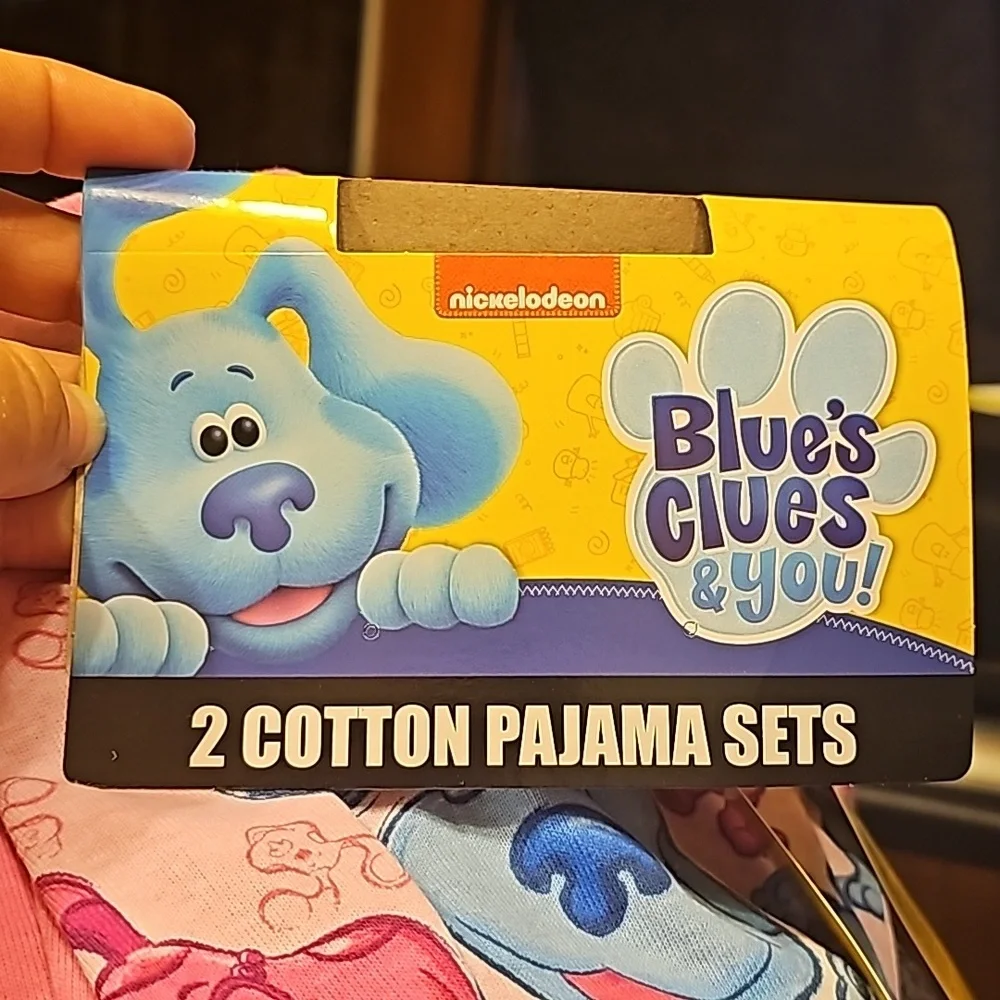 2 pair Blues Clues Magenta Cotton Pajama Sets 18 months